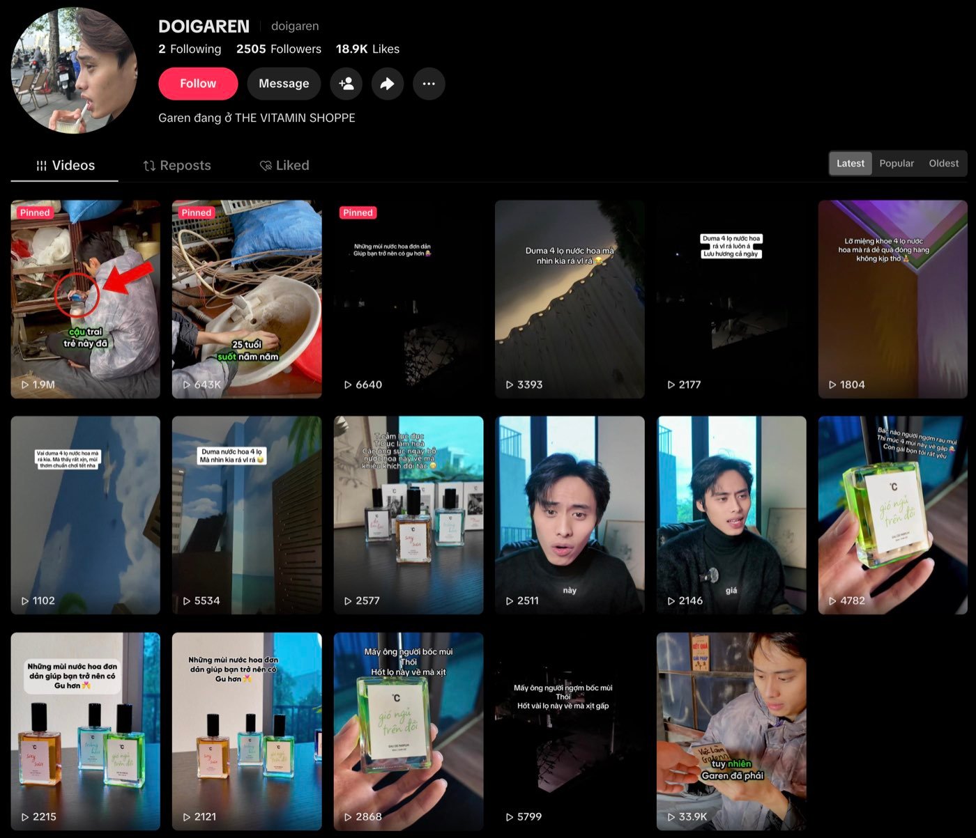 Toàn cảnh kênh TikTok DOIGAREN