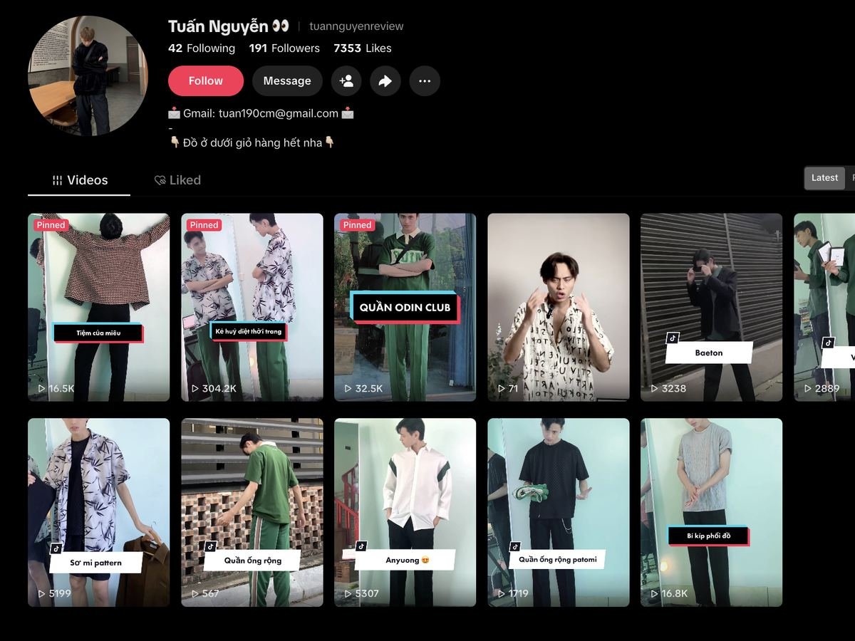 Toàn cảnh kênh TikTok Tuấn Nguyễn Review