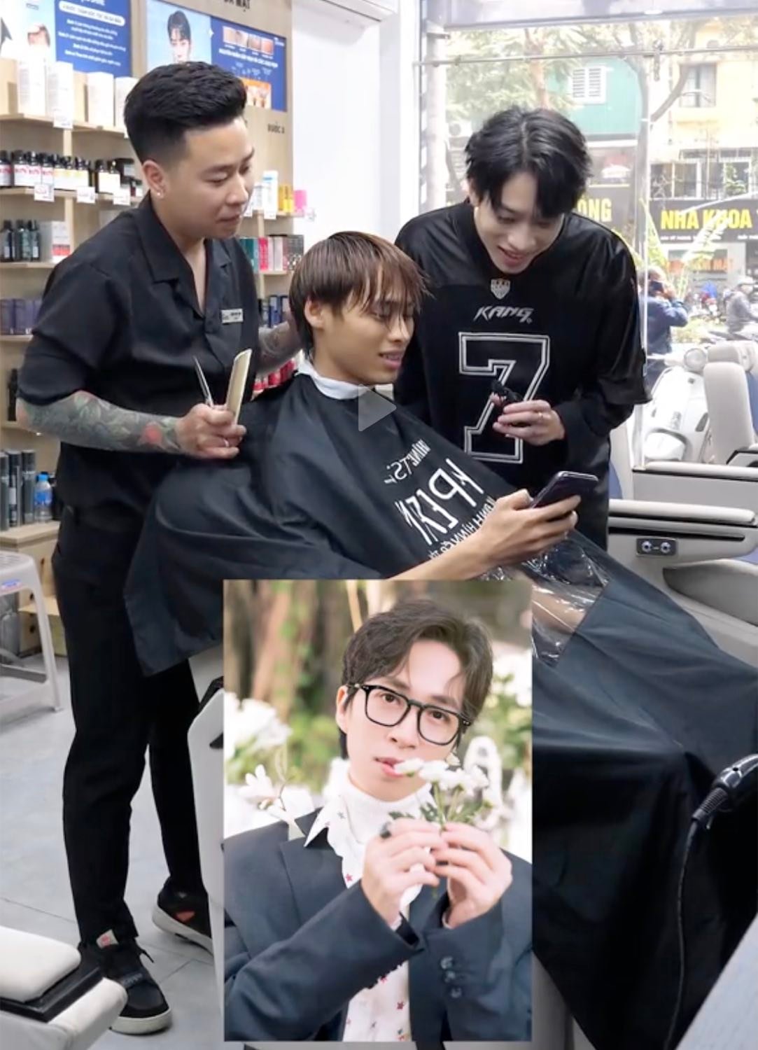 Quay TikTok 30Shine cùng Quang Hưng tại salon